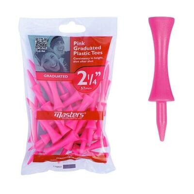 MASTER - Tees Graduados de Plastico - Color Rosa (20 unidades) 2