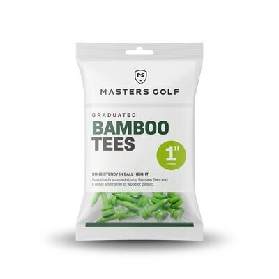 MASTER- Tees Graduados de Bambú - Bolsa de 1 Pulgada - (25 unidades) Color Lima