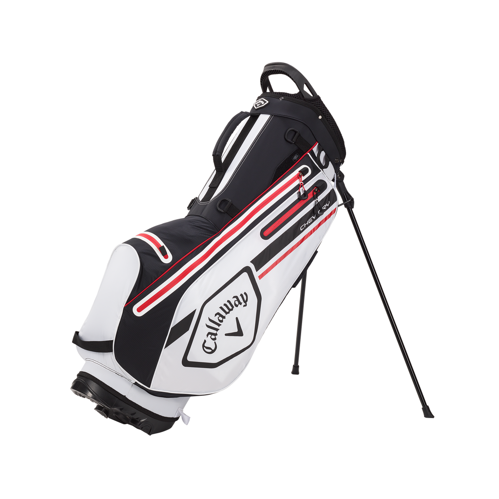 CALLAWAY - Bolsa de Golf Chev Dry Stand White/Black/Fire - Doble cincha y tripode