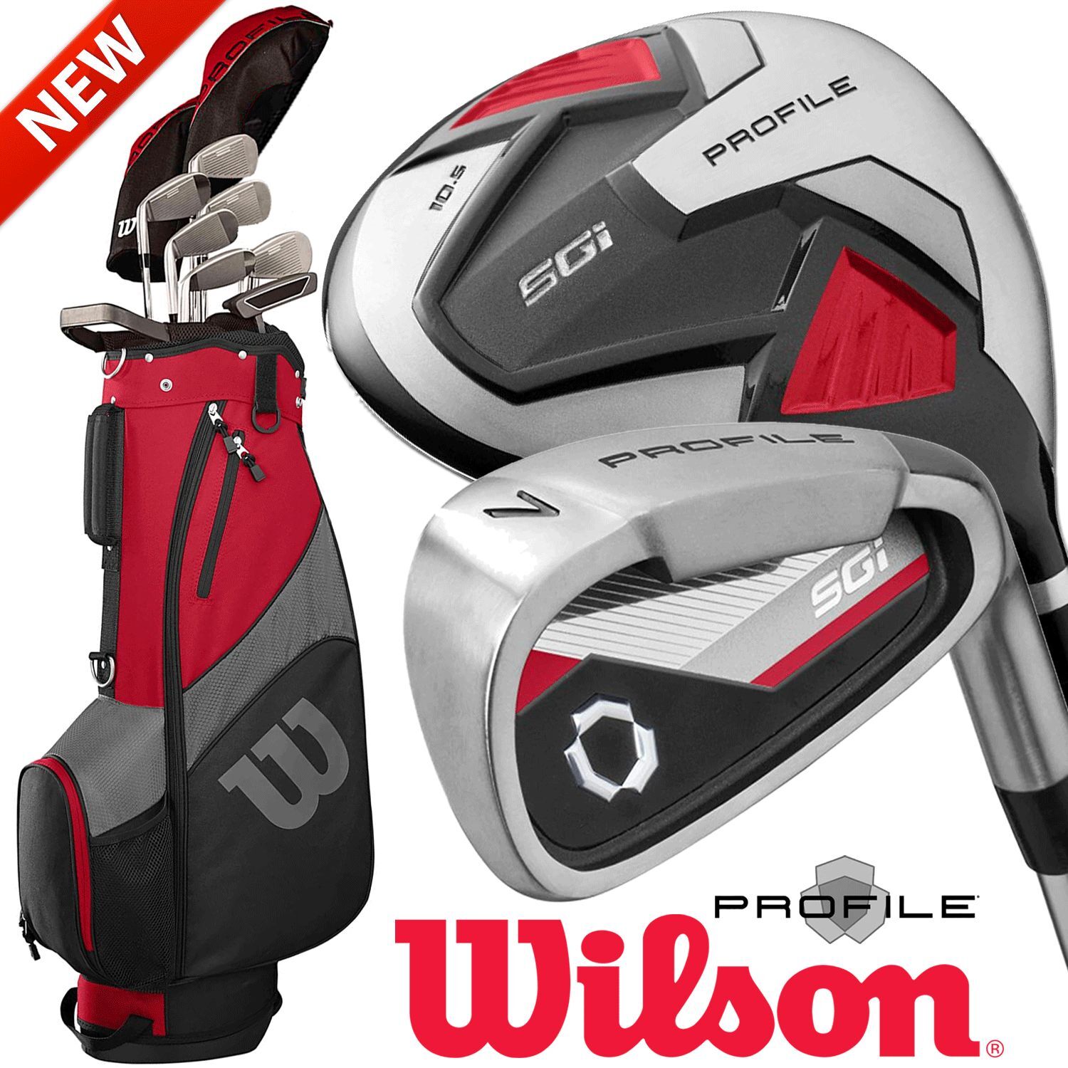 WILSON - Set completo de Golf - Caballero Diestro - Wilson Profile XD - Varilla grafito Regular
