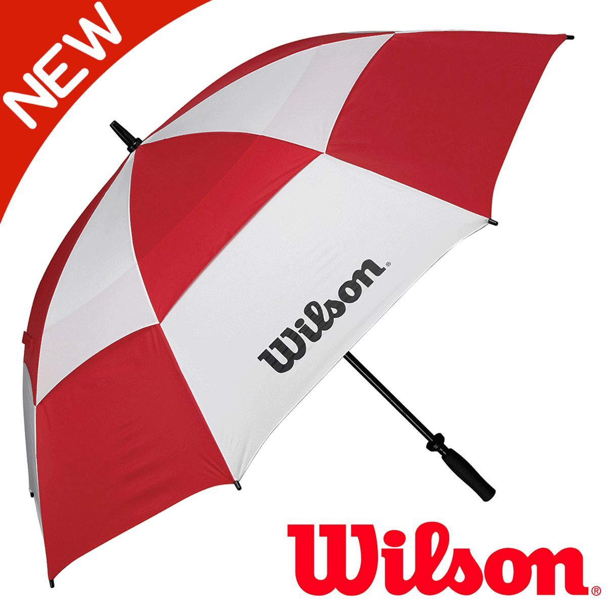 Wilson - Paraguas de golf para protegerte de la lluvia, el viento y el sol -Amplio diámetro de 157 cm - Mango ergonómico con empuñadura de goma antideslizante