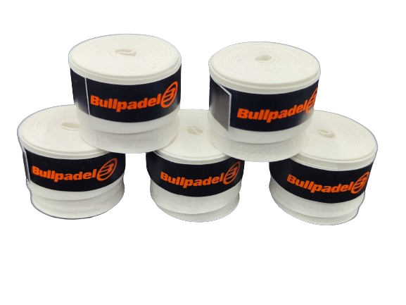 BULLPADEL - Los overgrips GB-1201 BLANCOS , son overgrips que cuentan con sistema Hac y superficie microperforado (5 UNIDADES)