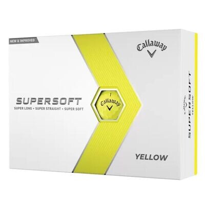 Callaway - Bolas Super Soft Yellow - Versión 2023 - Caja de 12 bolas