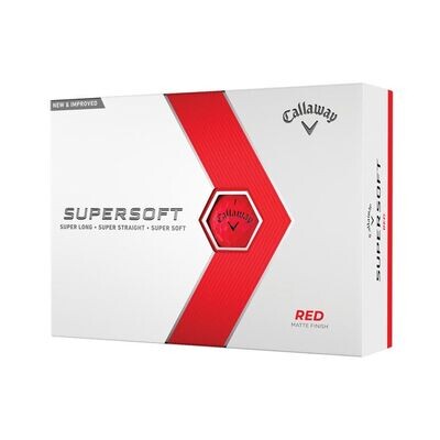 Callaway- Bolas Super SOFT RED - Versión 2023 - Pack 12 bolas de Golf