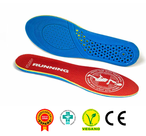 FOOTGEL - RUNNING -  Plantillas con certificación sanitaria especialmente diseñadas para la práctica del Running por su alta absorción de impactos y protección que ofrecen.