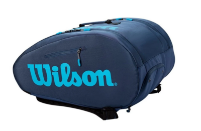 Wilson - Paletero Wilson Super Tour Navy - El paletero de pádel Wilson Super Tour es una de las mejores bolsas del mercado por la calidad de sus materiales y variedad de bolsillos.