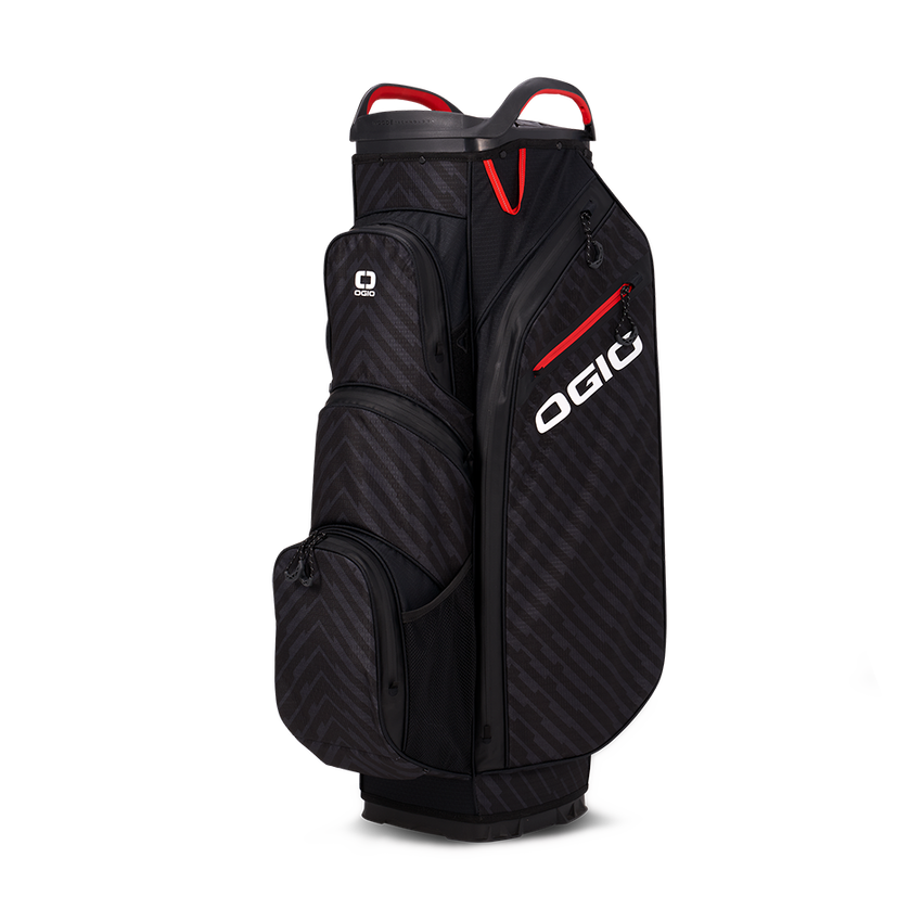 OGIO - Bolsa de Golf - 2024- Color Negro y rojo Con el sistema de protección Silencer Club de OGIO, 15 separadores - OGIO 24 Woode - Acabados Premium!!