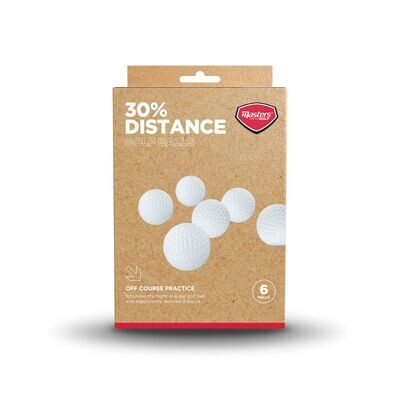 Master - Bolas de Golf con reducción 30% de distancia - paquete de 6 unidades