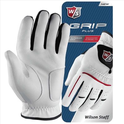 Wilson - Staff - Guante de Golf - Grip Plus - Multitejido - Cuero - Mano Izquierda - S-ML-L-XL- Hombre