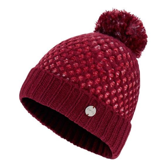 PING - Gorro de Golf Invierno Mujer - Con Pompón - Modelo Oti - Tibetan Red