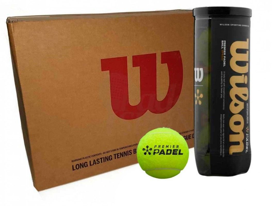 WILSON - CAJON DE 24 BOTES -  Pelotas de pádel - PREMIER SPEED- Amarillo - Velocidad x 3 - Máximo rendimiento (72 Pelotas) Super precio!!
