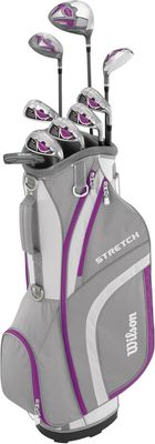 Wilson - Set completo zurdas para principiantes - 9 palos - Mujer - Stretch XL -Blanco/Gris/Violeta