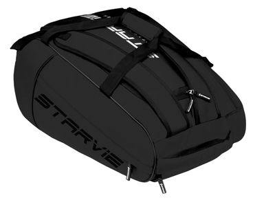 Paletero de Pádel StarVie Hard Eva Black - Gran Capacidad, Zapatillero y Bolsillo Térmico