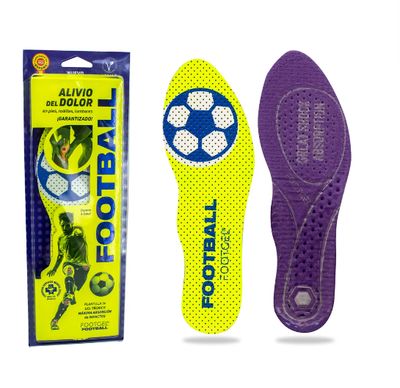 FOOTGEL - Plantillas de Fútbol - Con certificación sanitaría diseñadas para la práctica del fútbol por su alta absorción de impactos