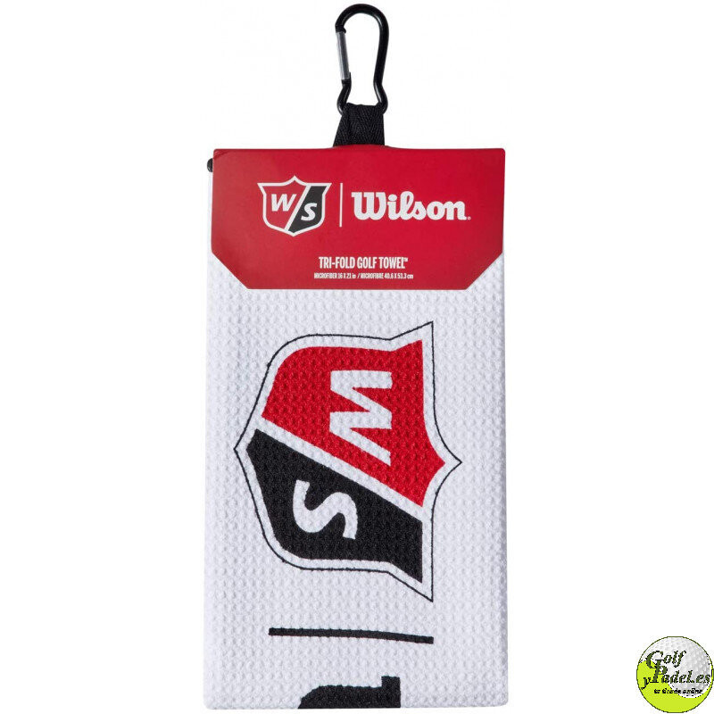 WILSON - Toalla Triford Towel White - Microfibra - Rápida absorción, no abrasivo. Con clip de fijación - color Blanco