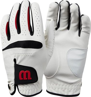 Wilson - Guantes de Golf para Hombre - Feel Plus - Multitejido - Cuero - Mano Izquierda - S-M-ML-L-XL