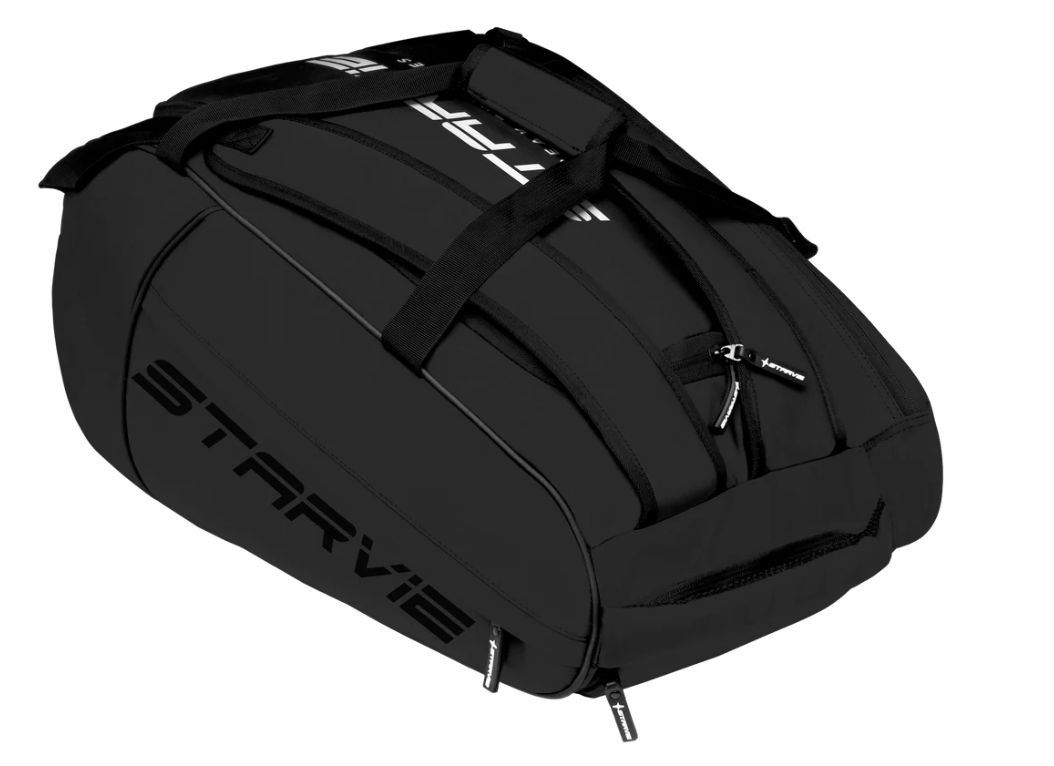 Paletero de Pádel StarVie Hard Eva Black - Gran Capacidad, Zapatillero y Bolsillo Térmico