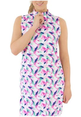 Vestido Lamprelle - Pure Golf Ladies Miley Sleeveless Golf Dress - Portrait Of Paradise Vestido Lamprelle - Pure Golf Ladies Miley Sleeveless Golf Dress - Portrait Of Paradise