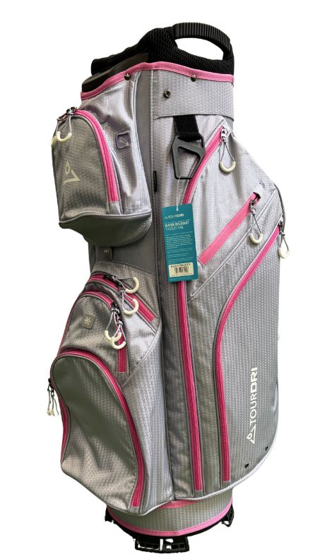 Bolsa de Golf Cart Bag TourDri Water Resistant – Gris/Rosa