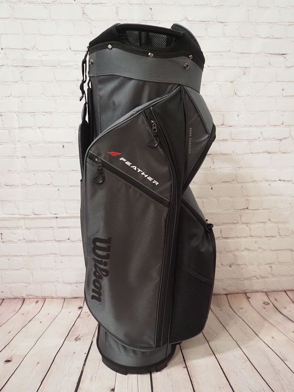 Bolsa de Golf Wilson Feather Cart Bag (Gris/Negro) - 2026 Bolsa de Golf Wilson Feather Cart Bag (Gris/Negro) - 2026