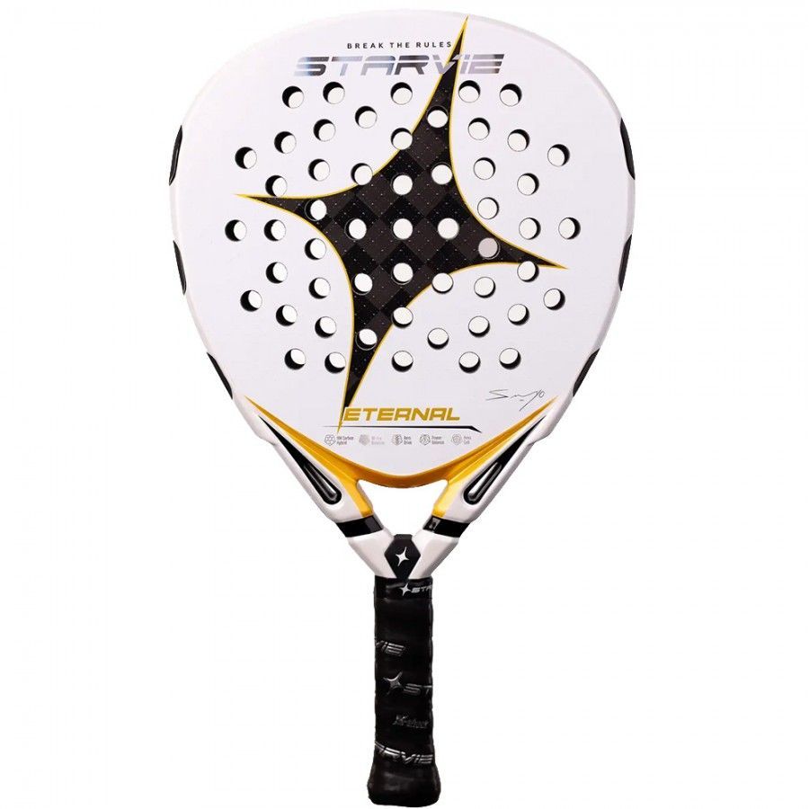 Pala de Pádel StarVie Eternal Sanyo 2027 + Overgrip + Llavero replica