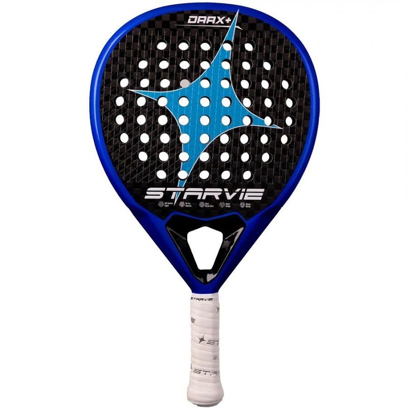 Pala de Pádel StarVie Drax+ 2027 + Overgrip Starvie + Llavero Replica de la pala