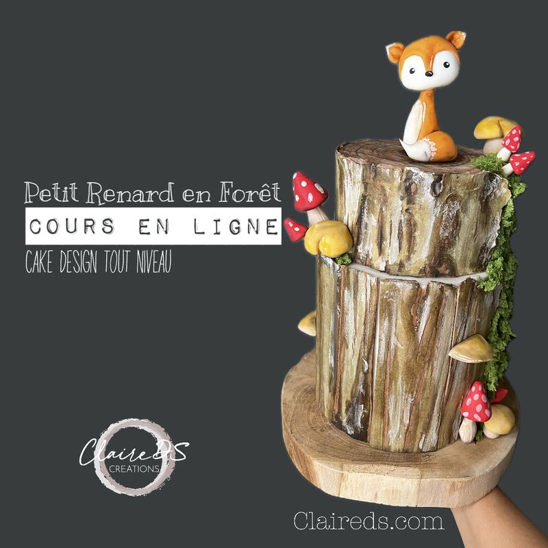 Cours Petit Renard en forêt cake