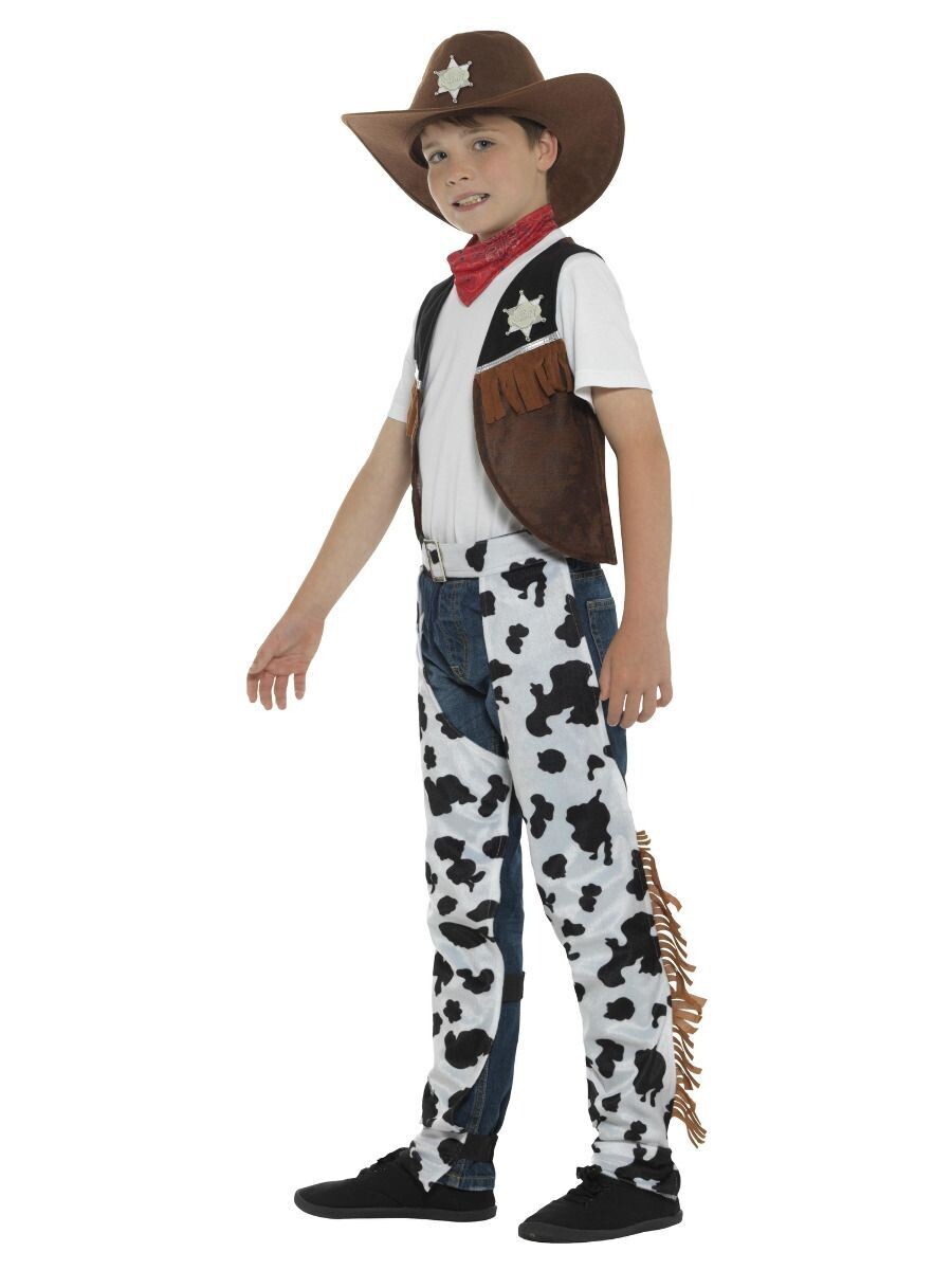 Texan Cowboy Costume, Brown, ( medium 7-9 yrs)