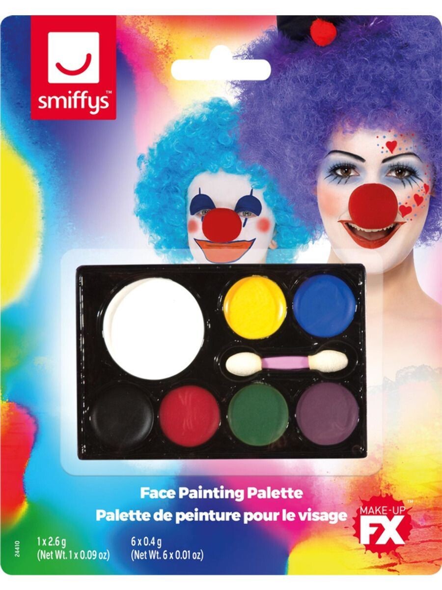 Colour Palette, Grease, with Facepaints & Applicator - make up