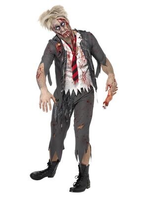 High School Horror Zombie Schoolboy Costume, ( Medium)