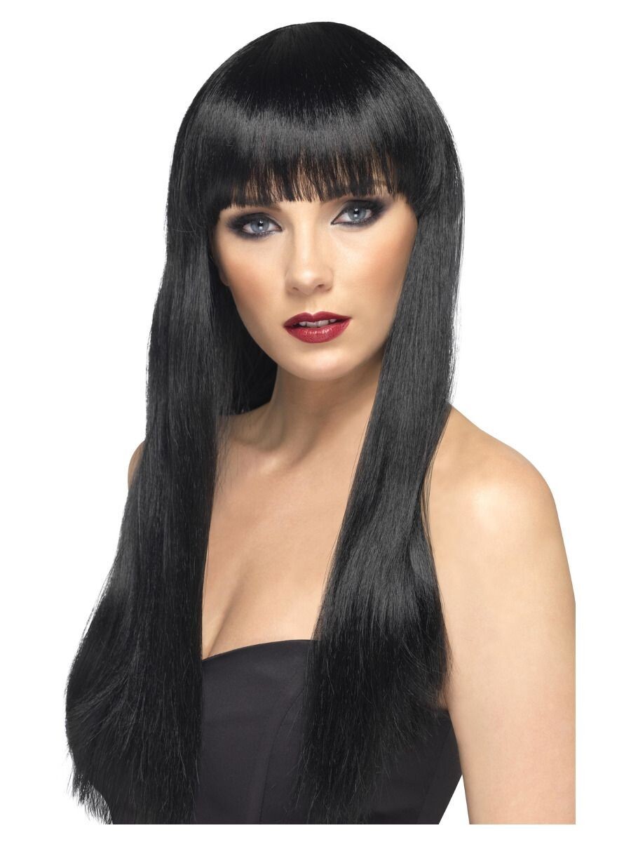 Beauty Wig, Black, Long, Straight with Fringe wig