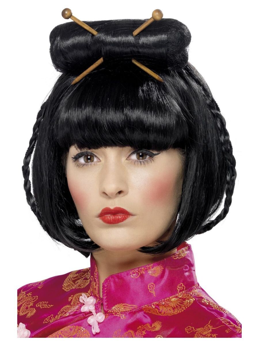 Oriental Lady Wig, Black,