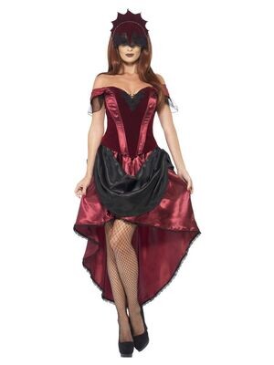 Venetian Temptress Costume, Red ( Medium)