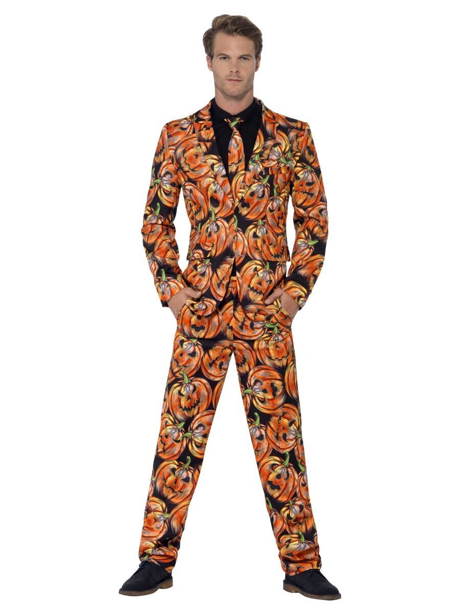 Pumpkin Suit, with Jacket, Trousers & Tie (X Large))