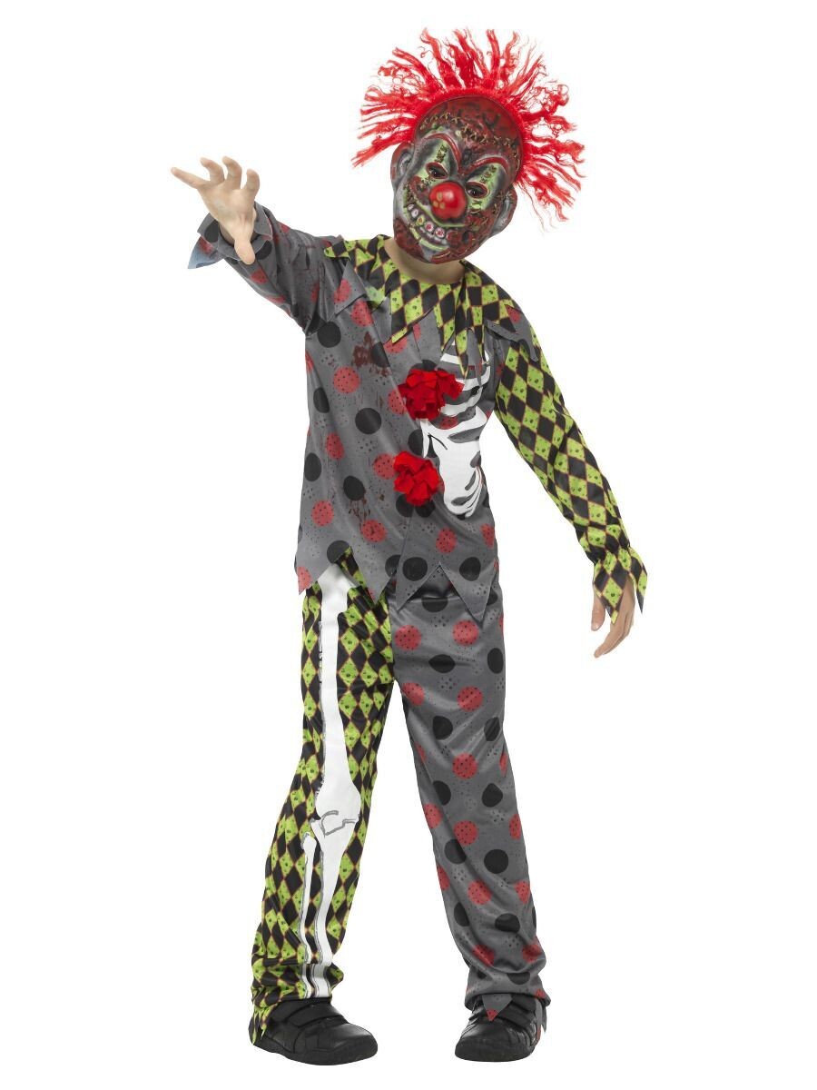 Deluxe Twisted Clown Costume, (Large)  10 to 12 years