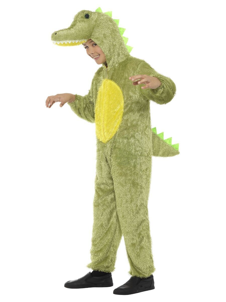 Crocodile Costume, Green, with Hooded Jumpsuit (small 4-6 yrs)
