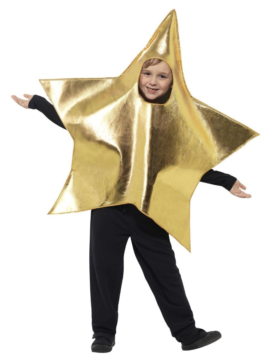 Shining Star Costume, Gold, With Tabard, Suitable for Ages up to 7 Years