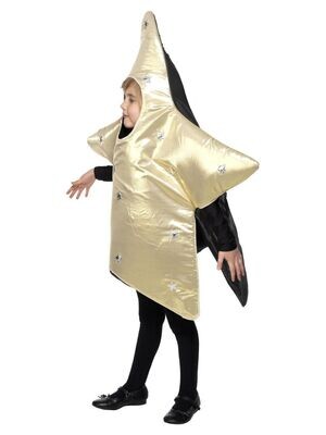 Christmas Star Costume, Gold, with Tabard ( Small ) age 4 to 6 years
