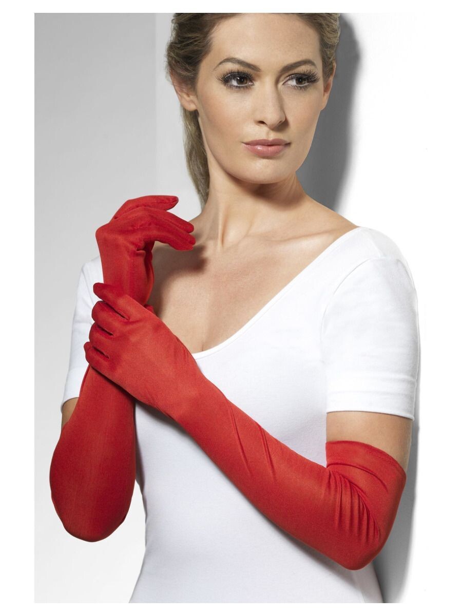Gloves, Red, Long