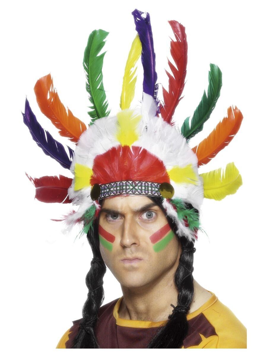 Native American Inspired Headdress, Multi-Coloured, Sitting Bull