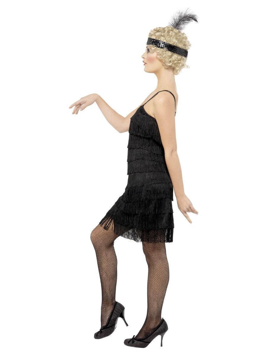 Flapper Costume Black (Small 10 to 12  )  Dress & Head Piece with Feather