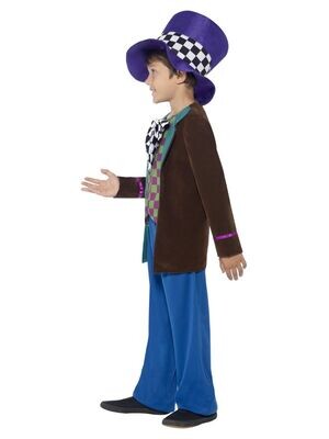Hatter Costume, Blue, with Jacket, Trousers &amp; Hat -  Small age 4 to 6 years