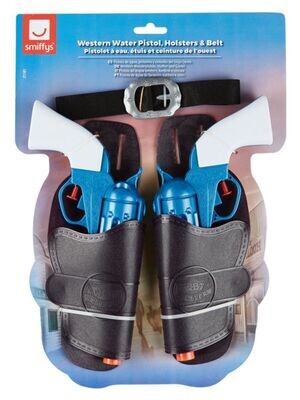 Western Water Pistol, Holsters &amp; Belt, Blue