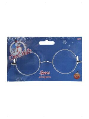 Wire Framed Santa  Specs -  Silver