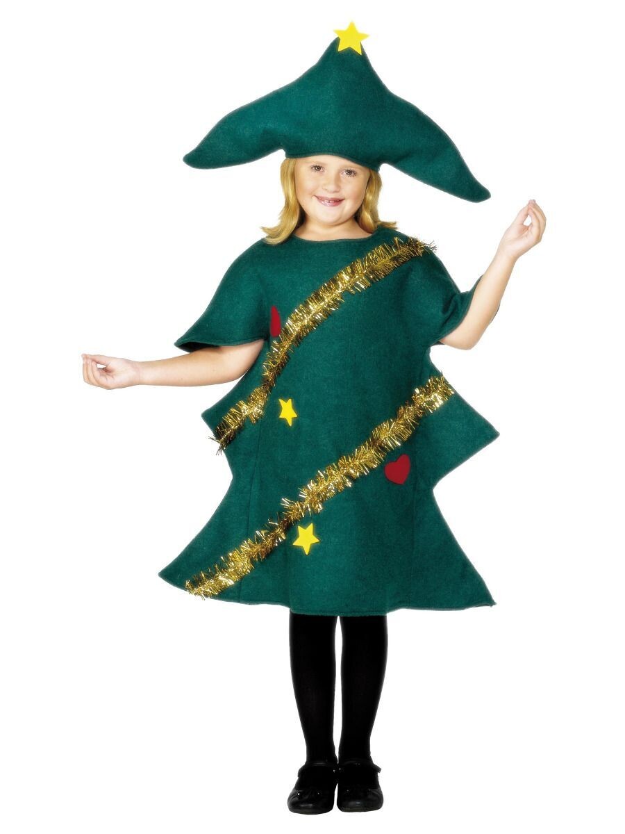 Christmas Tree Costume, Green, with Tunic & Hat - MEDIUM