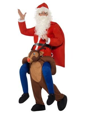 Reindeer Rudolf Costume, Brown - Ride on