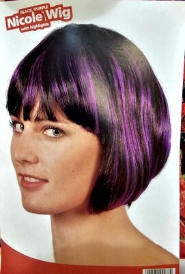 Nicole Wig - Black & Purple Nicole Wig - Black & Purple
