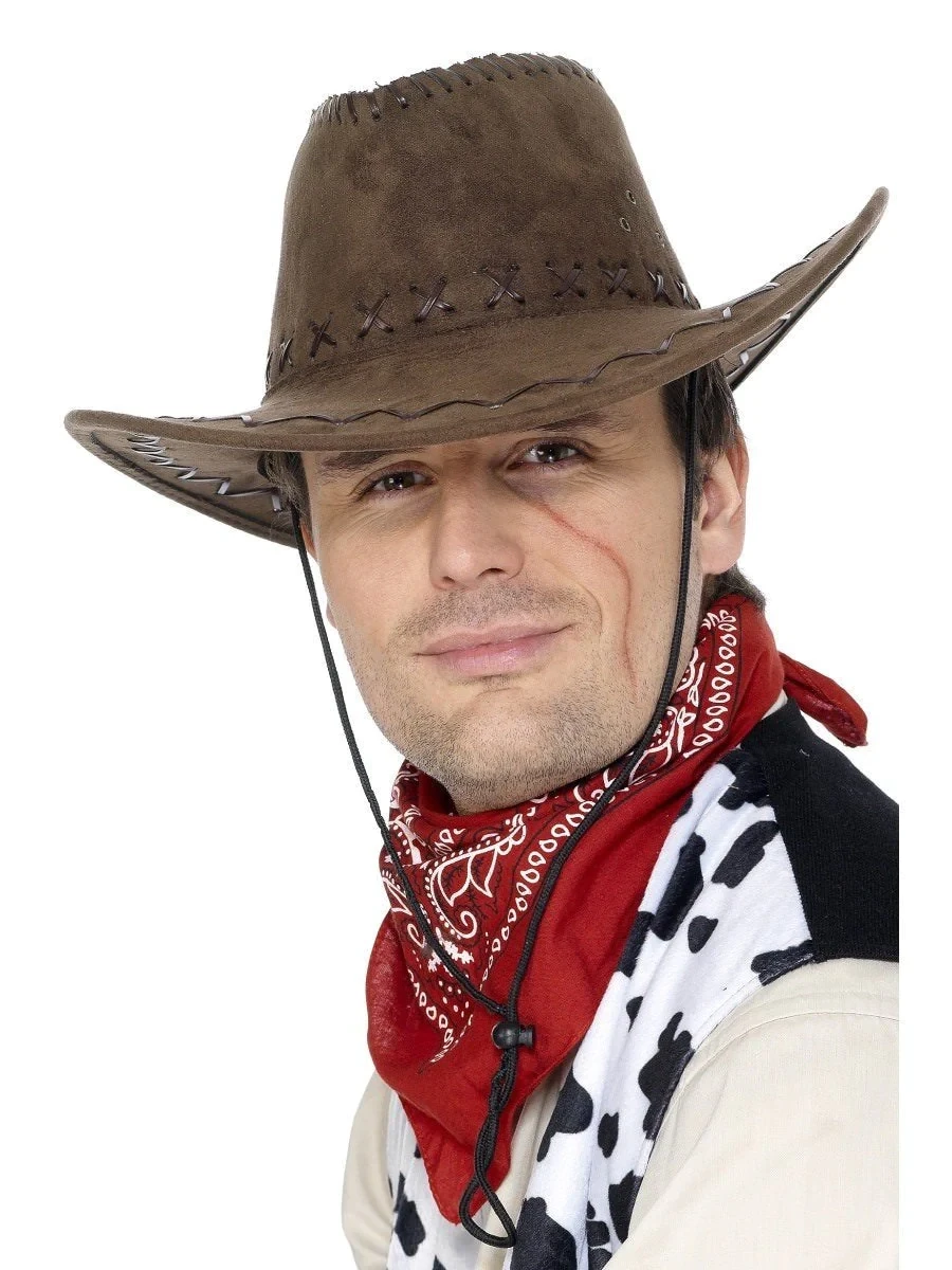 Cowboy Hat - Suede look - brown