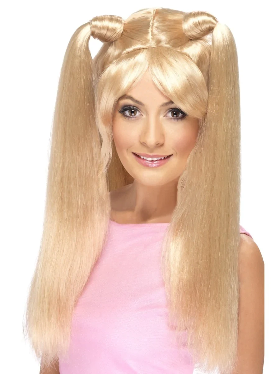 Baby Power Wig, Blonde, with Pony Tails