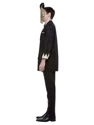 Addams Family Lurch Costume, Black, with Top, Trousers &amp; Mask - Large